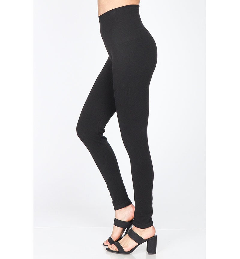 Ribbed Leggings with Tummy Tuck Waistband - M. Rena